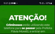Criminosos aplicam golpe por telefone usando o nome da prefeita de V