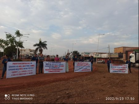 Em greve, ACS e ACE afirmam que Prefeito de Confresa viola Lei Federal que garante direito da classe