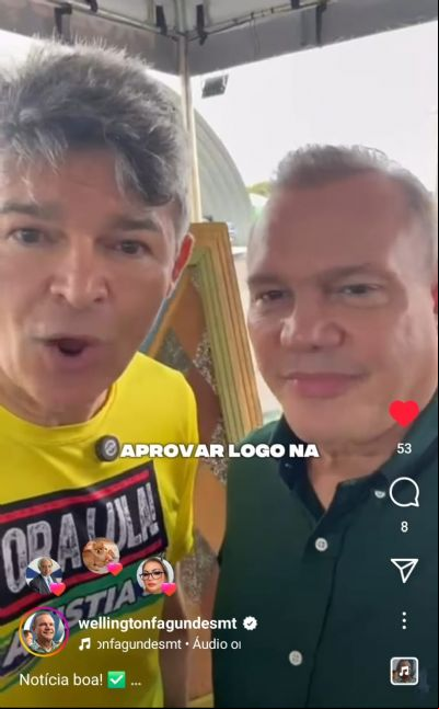 Em Campo Novo do Parecis, Fagundes comemora s para anistia ao lado de Medeiros e Barbudo