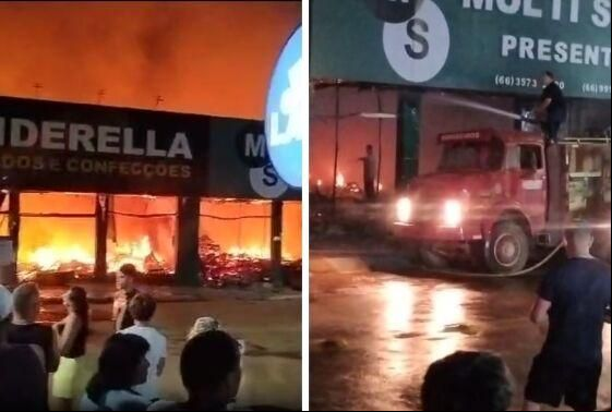 Lojas foram incendiadas em repres