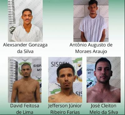 Cinco detentos fogem da Penitenci